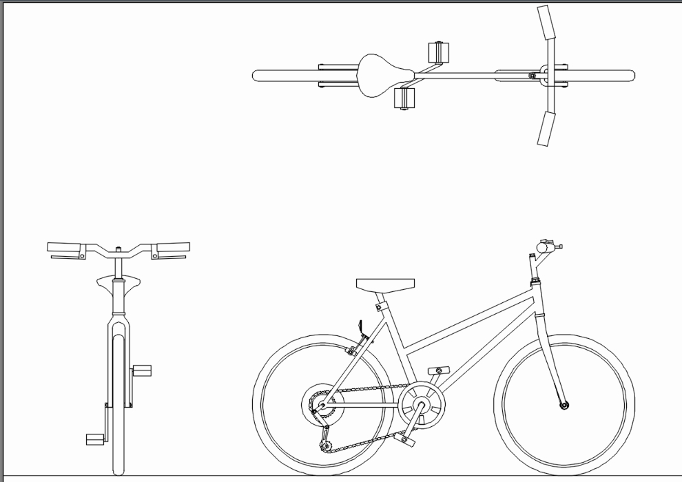 Bicicleta de paseo 2D