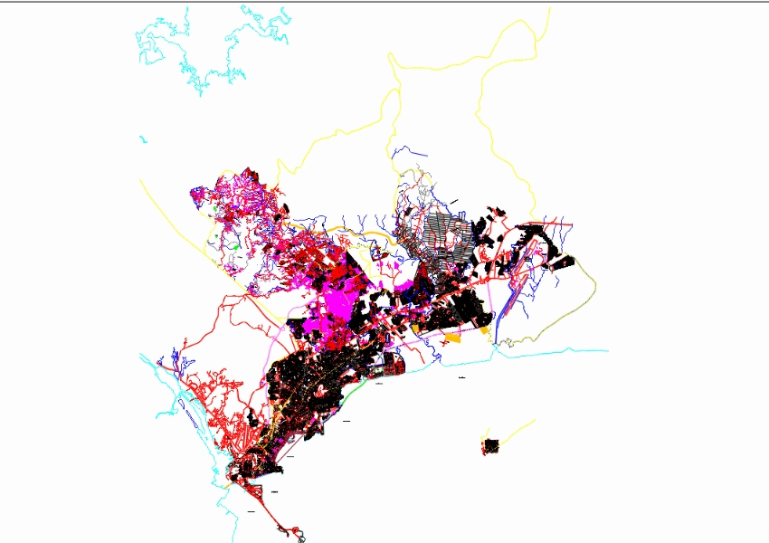 Carte de zonage de la ville de Panama