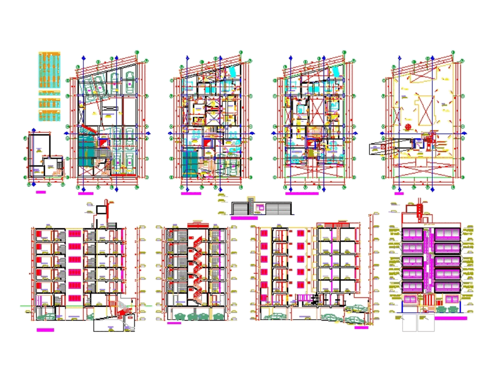 Immeuble Multifamilial Dans Autocad Téléchargement Cad Gratuit 54094 Kb Bibliocad 4917