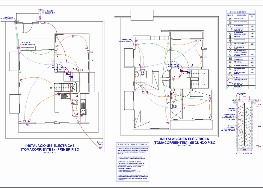 Residential house electrical layout plan cad drawing details dwg file