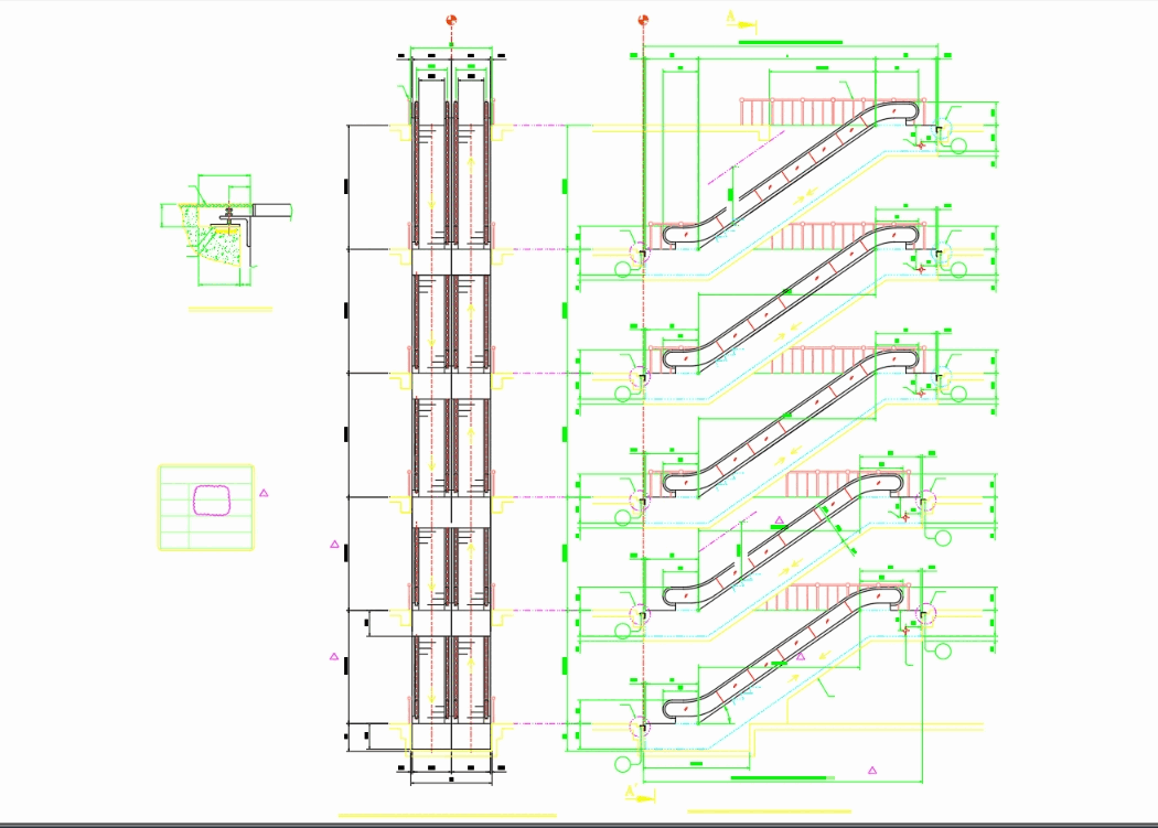 Escalator Autocad Block Free Download