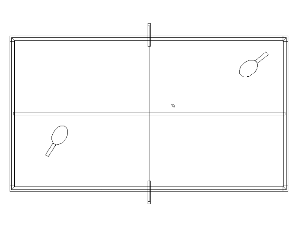  Table  tennis ping pong in AutoCAD CAD  21 23 KB 