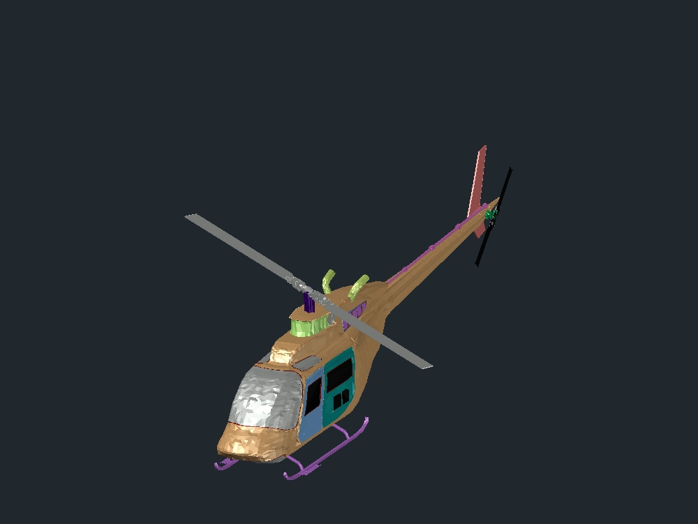 hélicoptère 3d