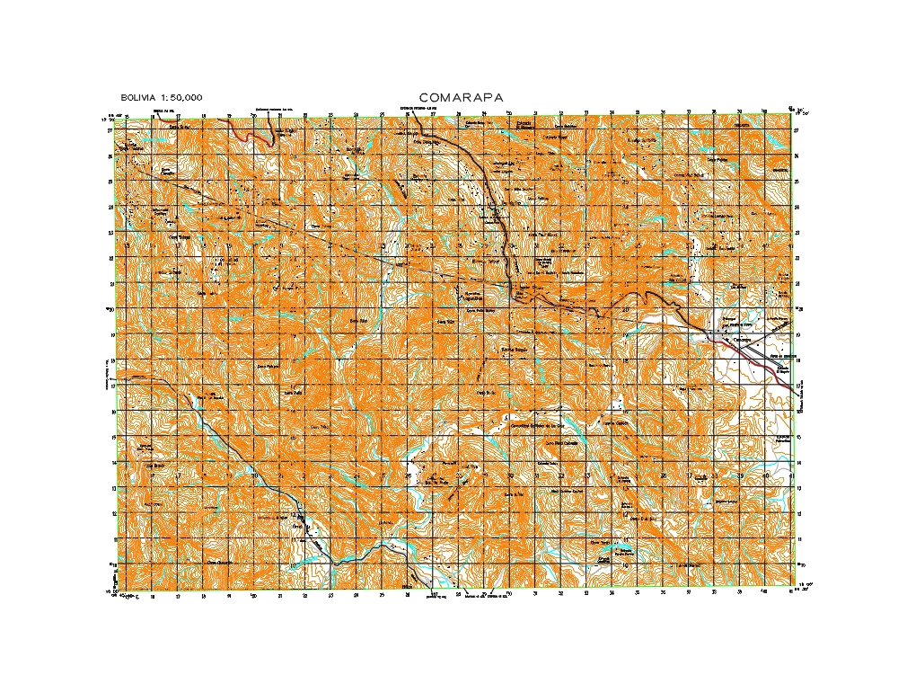 Topographie – südliche Zone – Comarapa – Bolivien