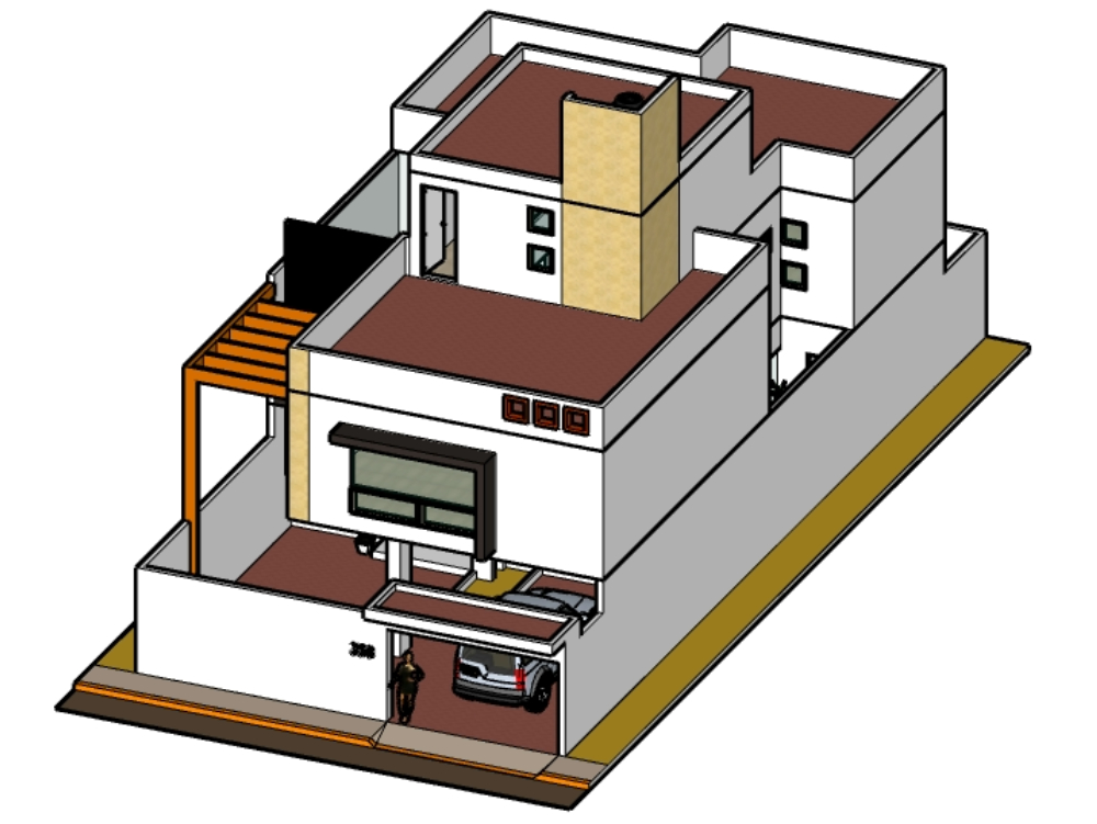 Maison minimaliste 3D