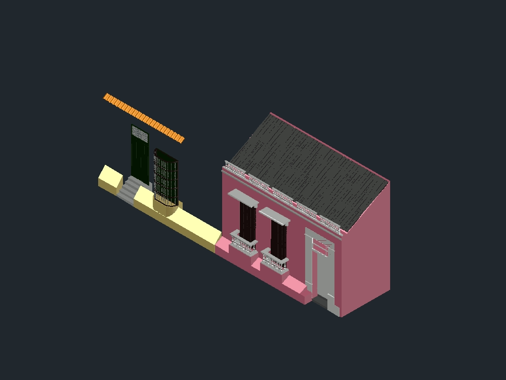 Front of houses 3d