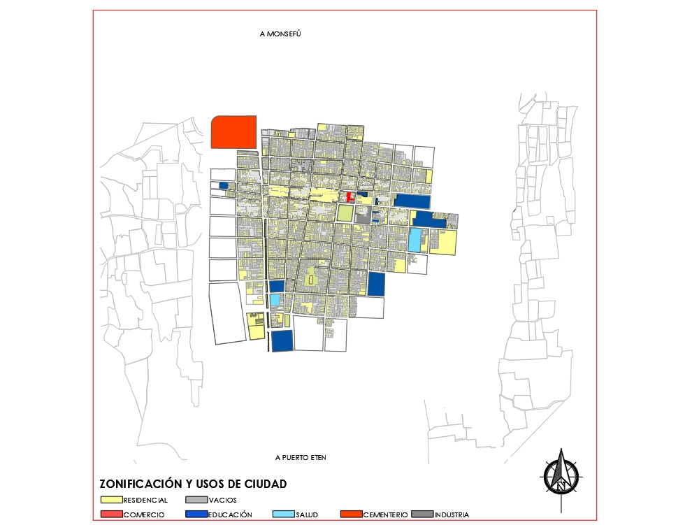 Plan de la ville eten - chiclayo