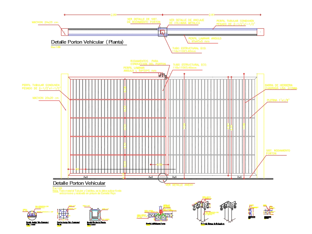 Mm plan de estudios Medicina Forense Porton corredizo doble hoja en AutoCAD | CAD (86.25 KB) | Bibliocad