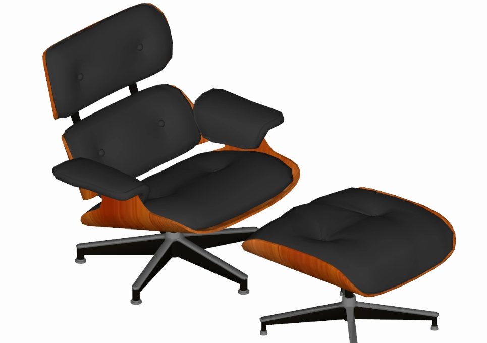 Eames Loungesessel - 3d