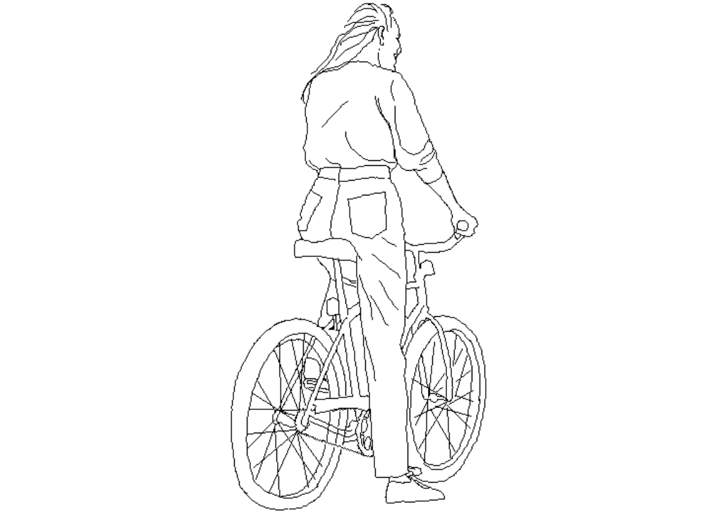 Mulher ciclista.