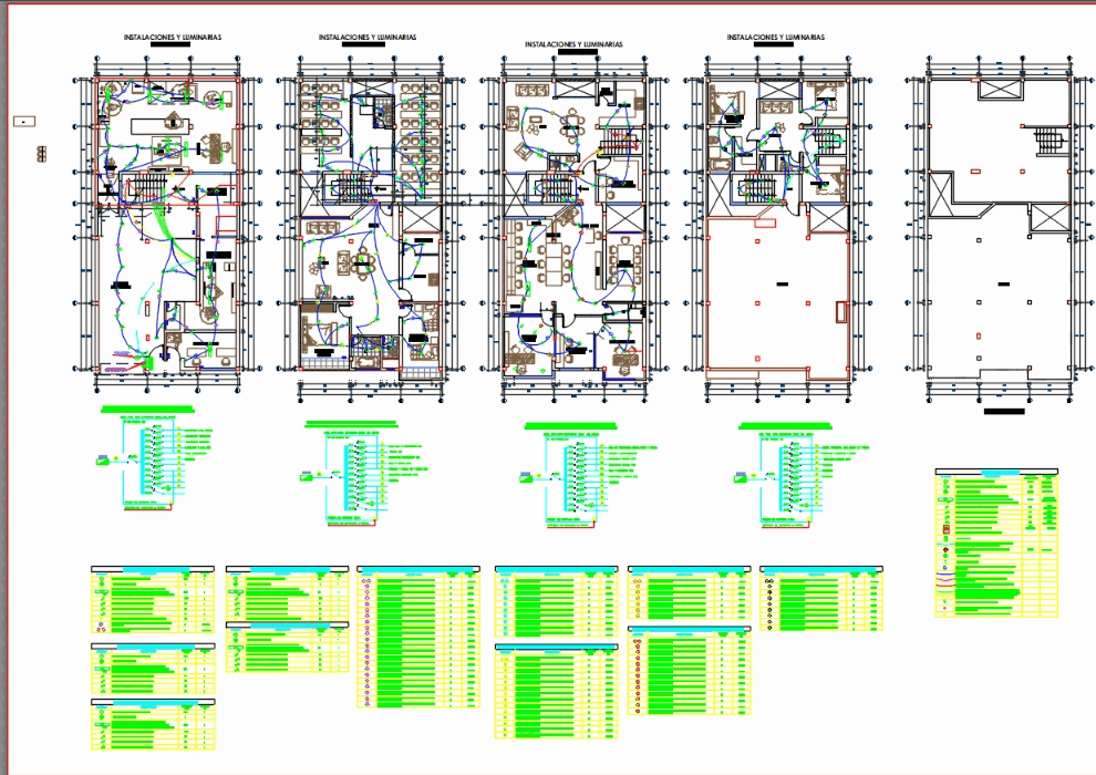 Plano de luminarias en una edificación (954.03 KB) Bibliocad