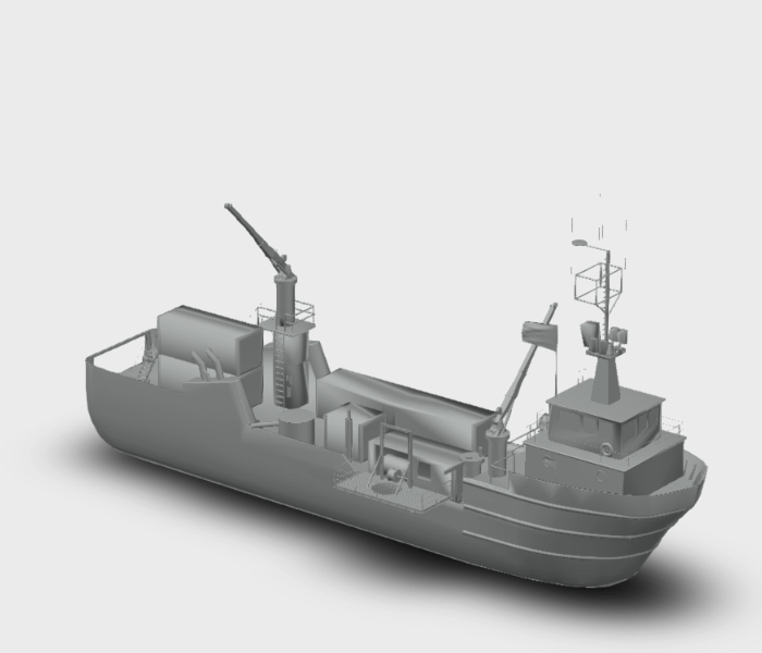 Os grandes navios do modelo 3d