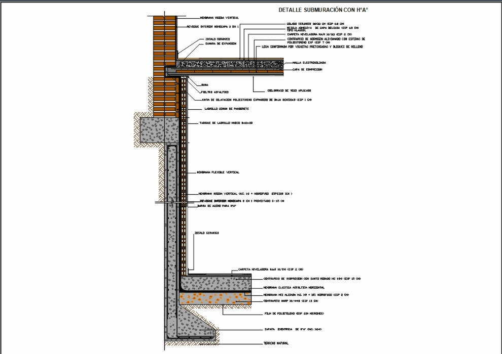 Submuración con hormigón armado en AutoCAD CAD 329 15 KB Bibliocad