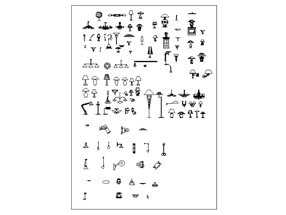 wall lamp autocad block