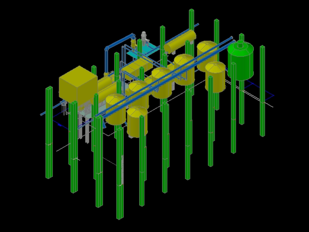Pipe system in 3d.