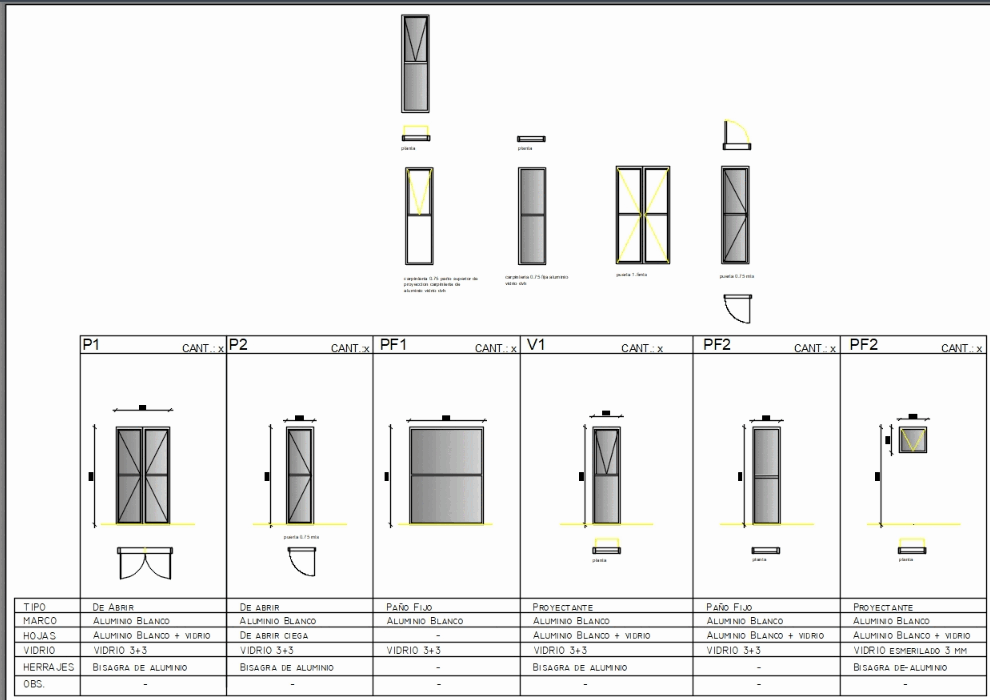 Carpinterias En Autocad Descargar Cad Gratis 5264 Kb Bibliocad 9042