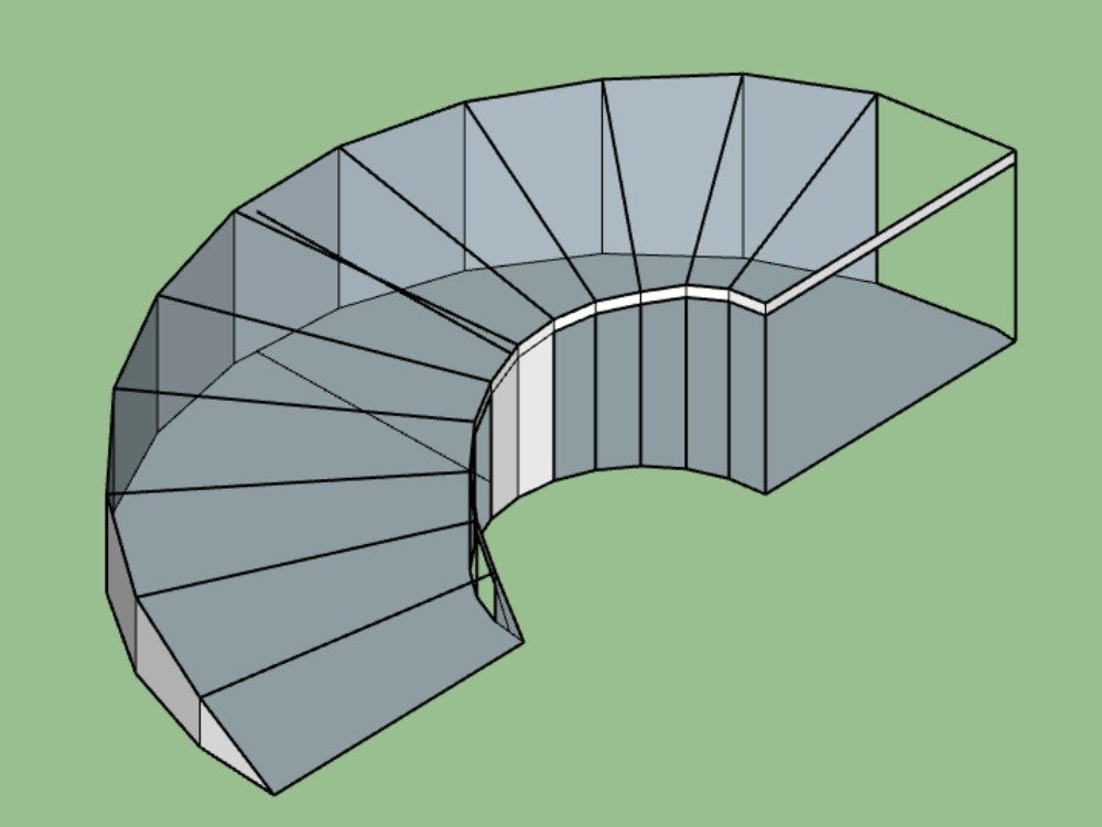 Rampa estacionamiento curva.