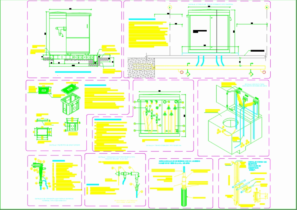 Detalhes Da Subestação Elétrica Em Autocad Cad 102 Mb Bibliocad 4294