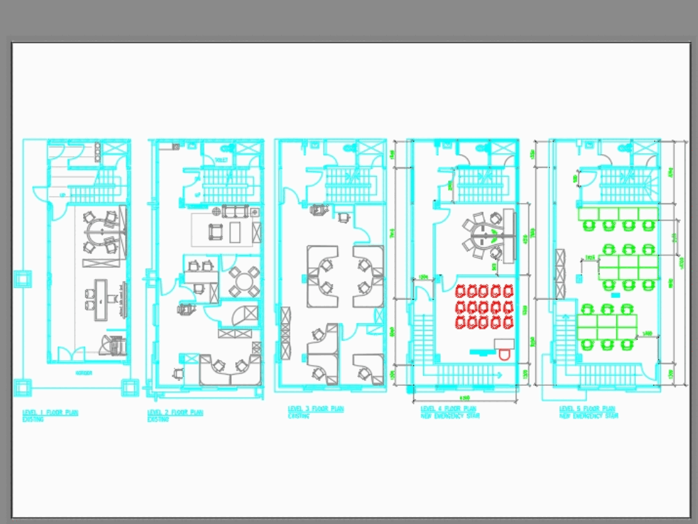 Planos De Edificio De Oficinas En Dwg Autocad Oficinas Bancos Y 5d7 9791