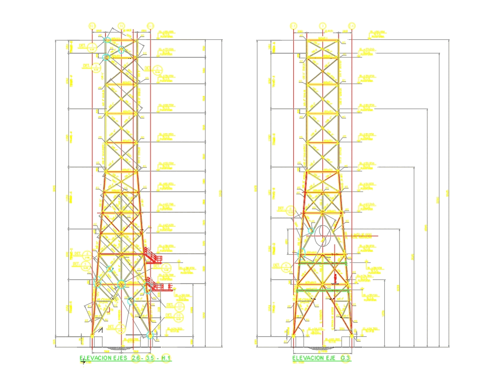 Torre para chimenea en AutoCAD | Descargar CAD (594.34 KB) | Bibliocad