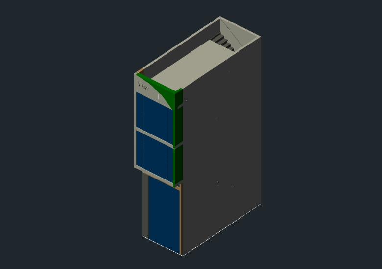 Housing - Commerce - 4 floors - 3D