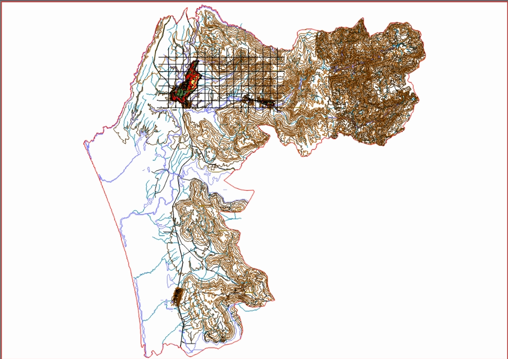 Mapa regulamentar da comuna de Cañete