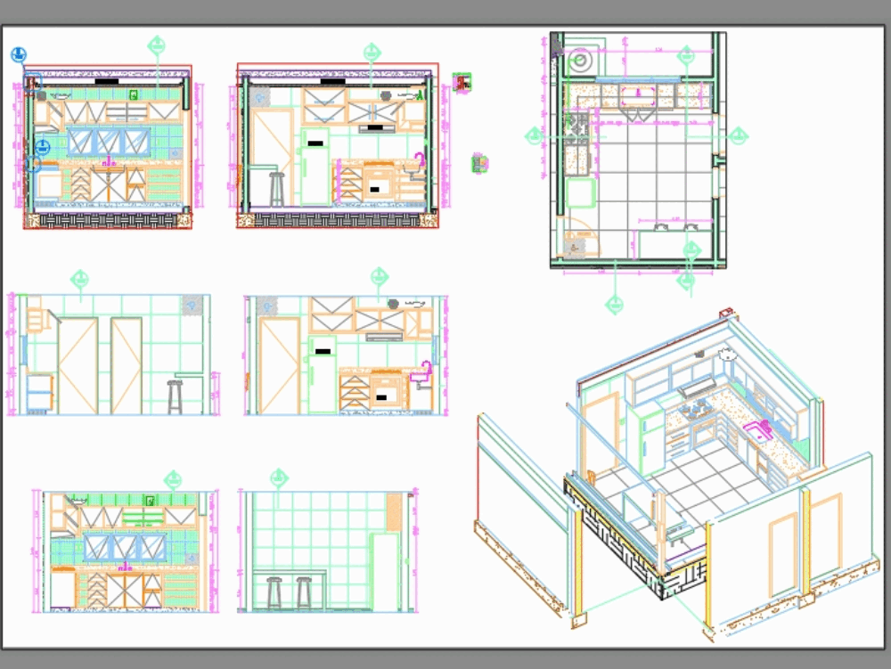 Cozinha Americana Em Autocad Baixar Cad 1 64 Mb Bibliocad