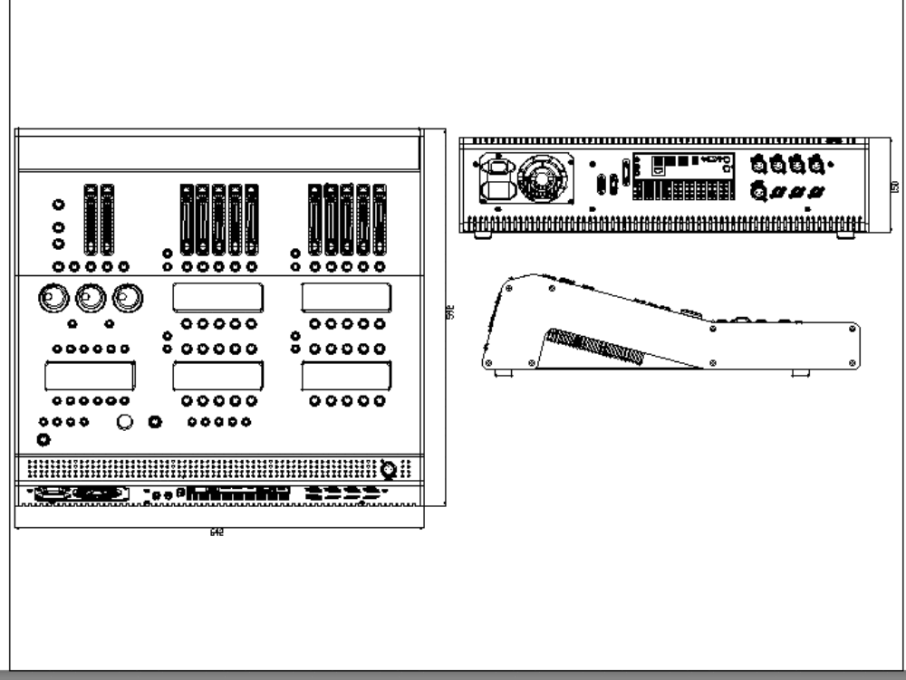 Consola de control de sonido en AutoCAD | CAD (1010.79 KB) | Bibliocad