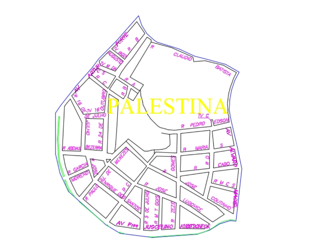Plano de  Barrio Palestina; Aracaju