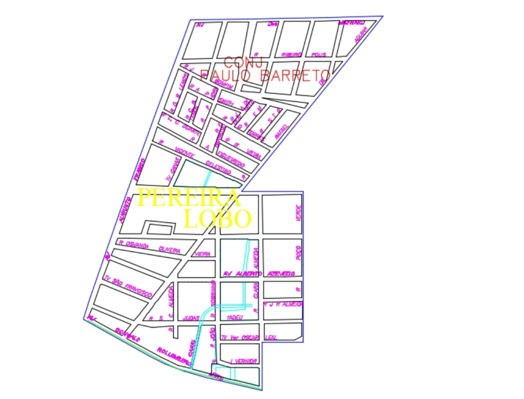 Map of the Pereira Lobo neighborhood - Aracaju
