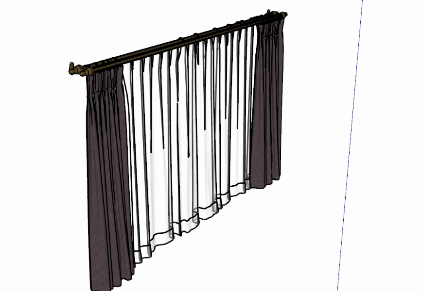 3d curtain SketchUP