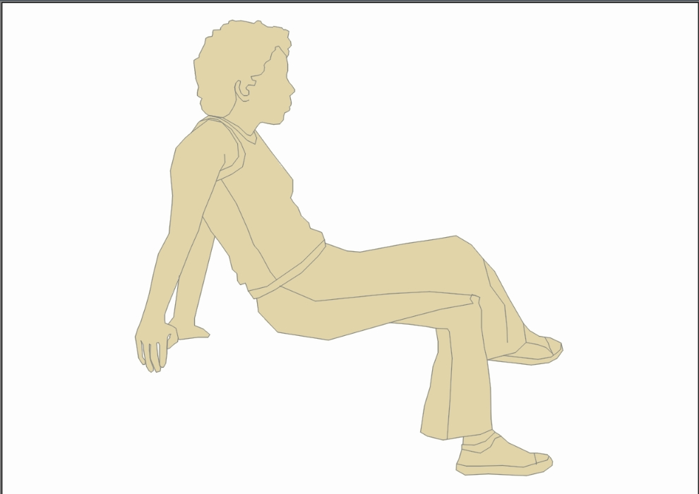 sitting person - 2d