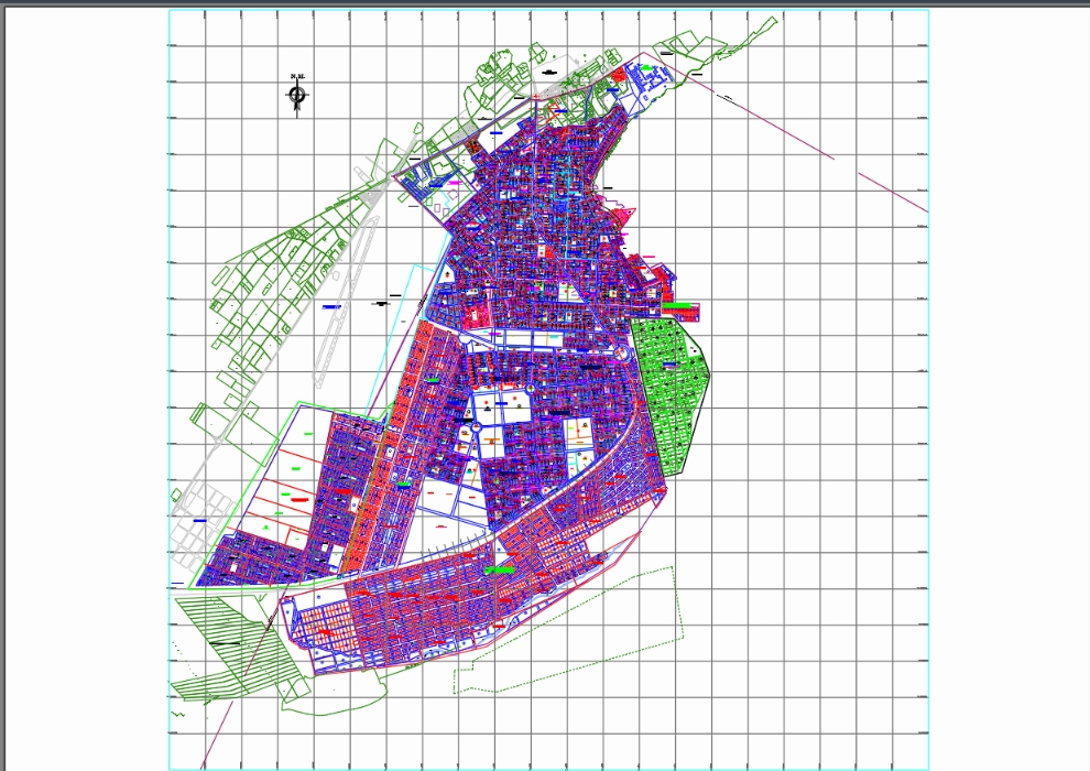Mapa cadastral do distrito de g.albarracin e viñani - tacna