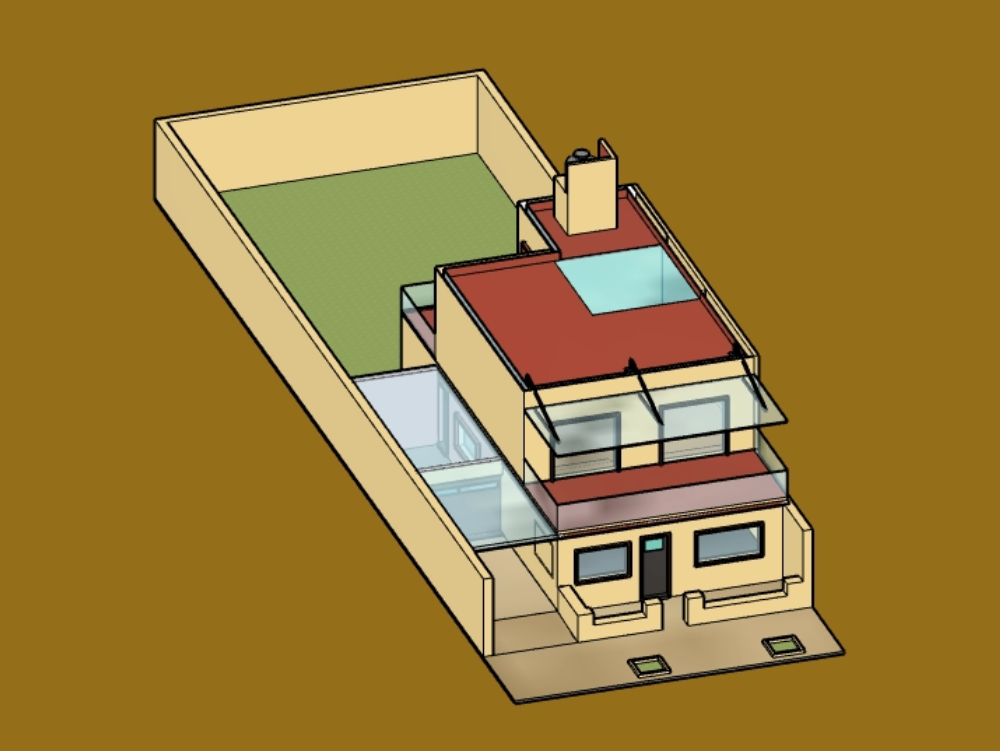 Casa de 2 pisos en SKP | Descargar CAD gratis ( MB) | Bibliocad