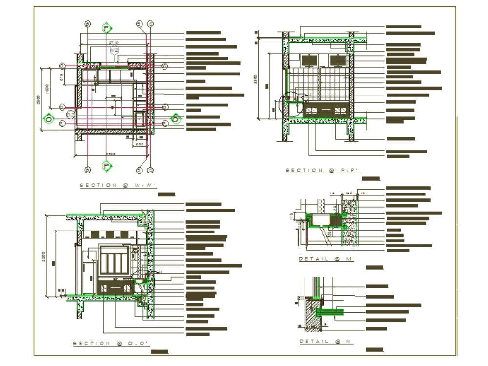Working drawing - kitchen detail in AutoCAD  CAD (1.45 MB 