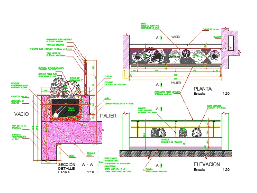 planter concrete bibliocad dwg cad autocad reinforced