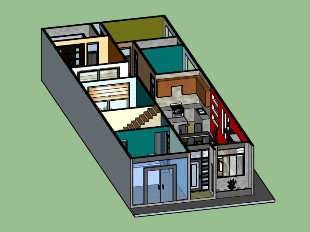 3D family house