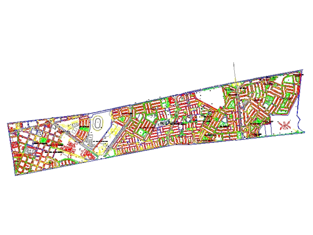 Cadastral plan of bellavista, lima - peru.