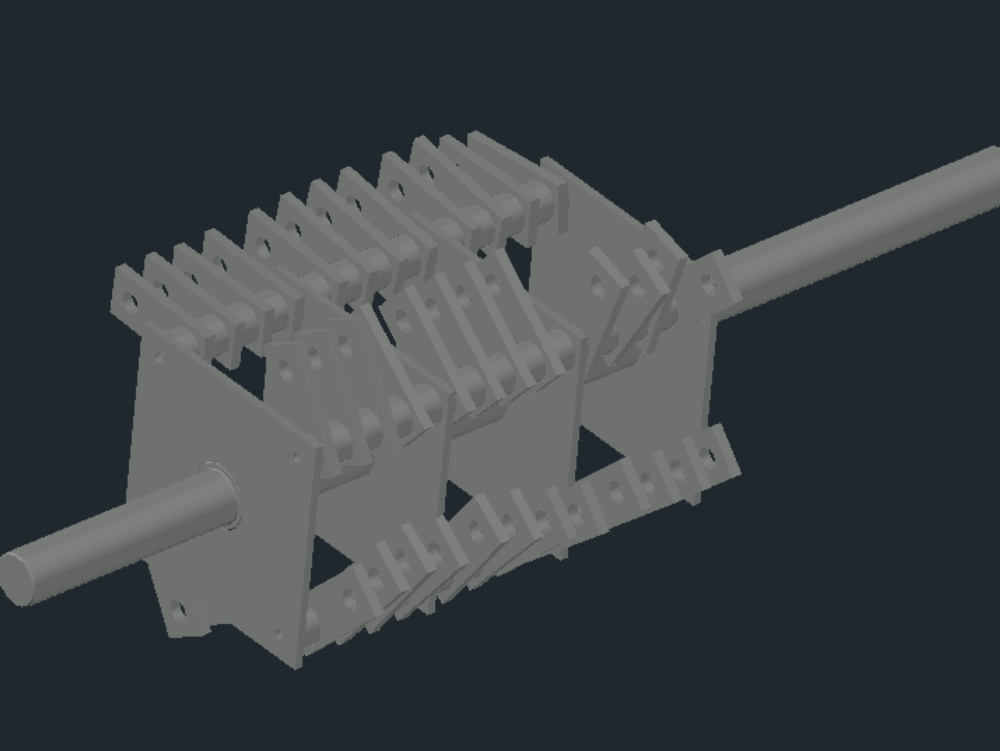 3D-Hammermühlenrotorwelle