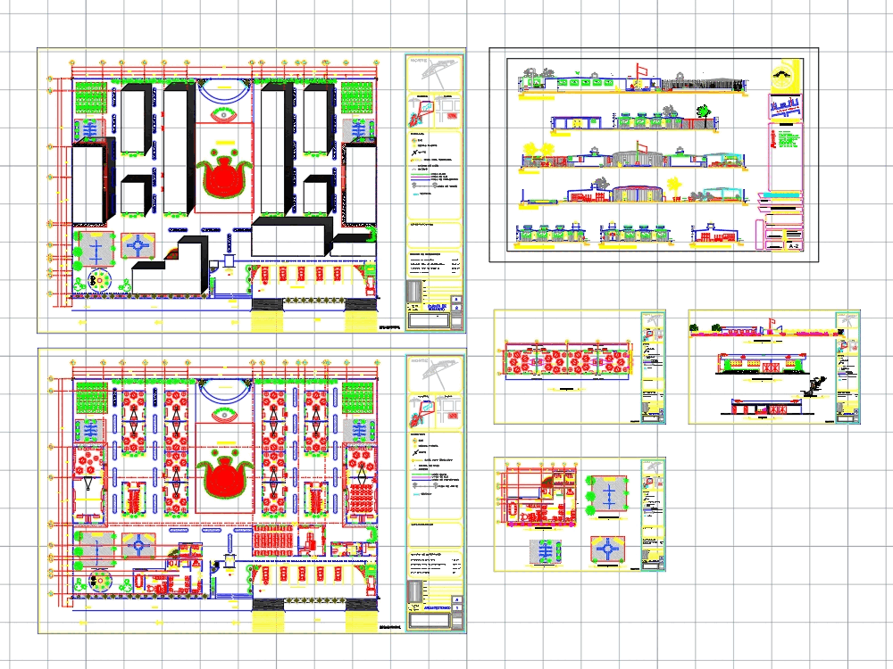 Jardin de niños en AutoCAD | Descargar CAD (4.8 MB) | Bibliocad