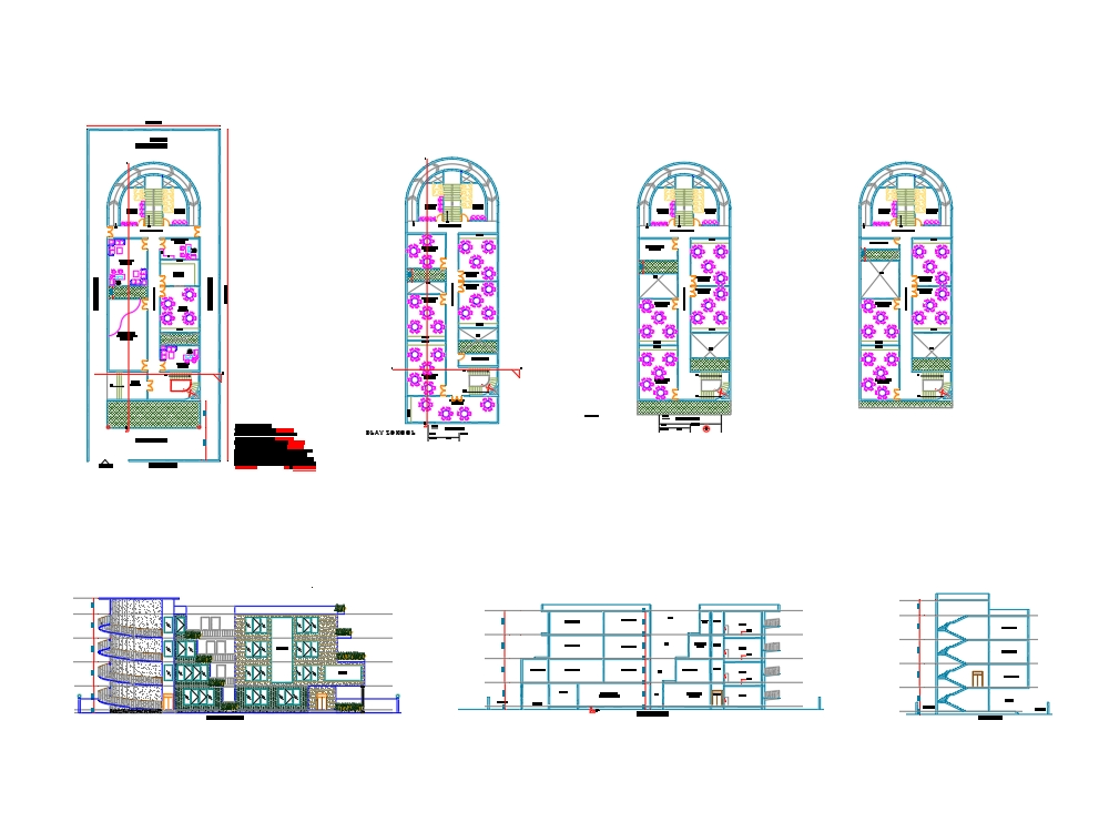 Jardim de infância em AutoCAD 31 Blocos CAD gratis