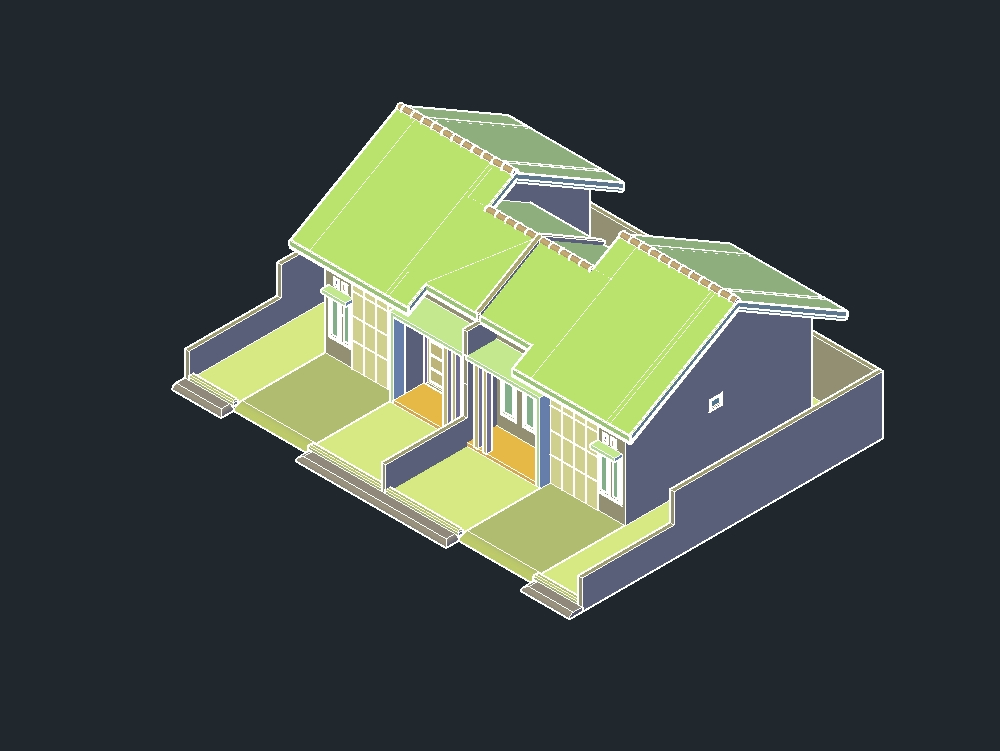Paired single-family homes - 3d