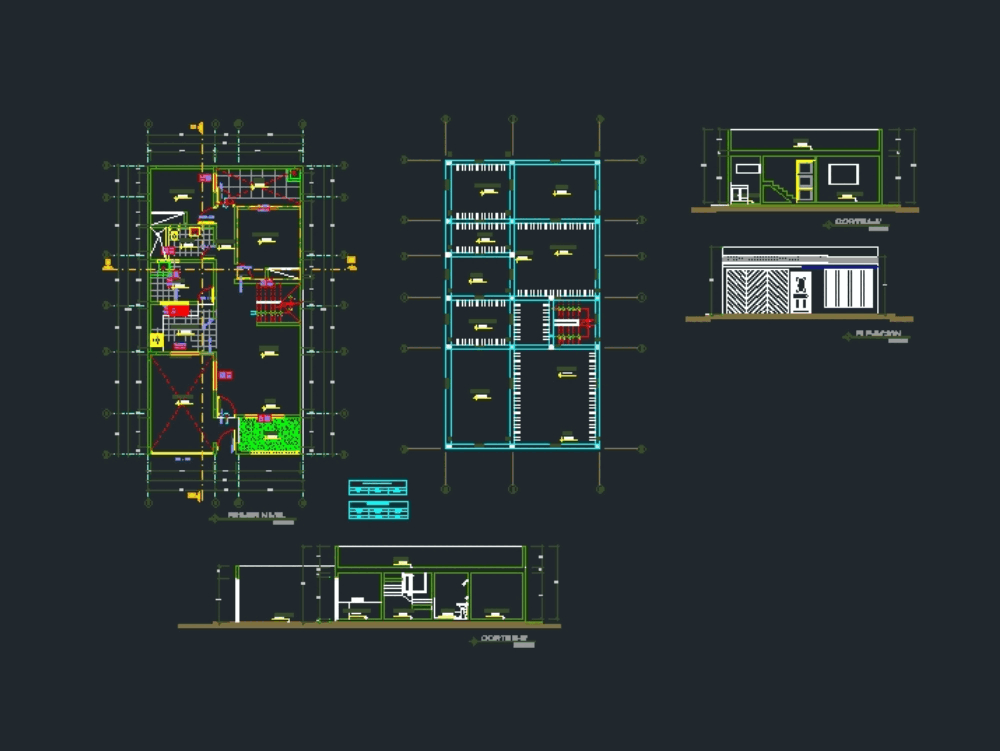 Housing for an apartment one level in AutoCAD CAD 220 