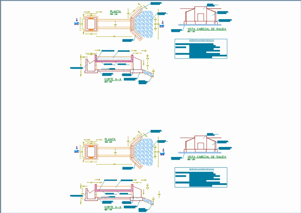 Plano sewer in AutoCAD | Download CAD free (105.33 KB) | Bibliocad