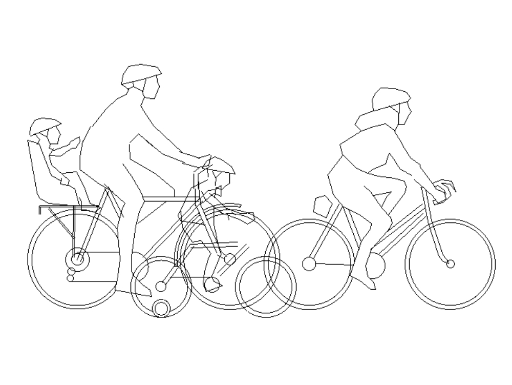 Personas en bicicleta.
