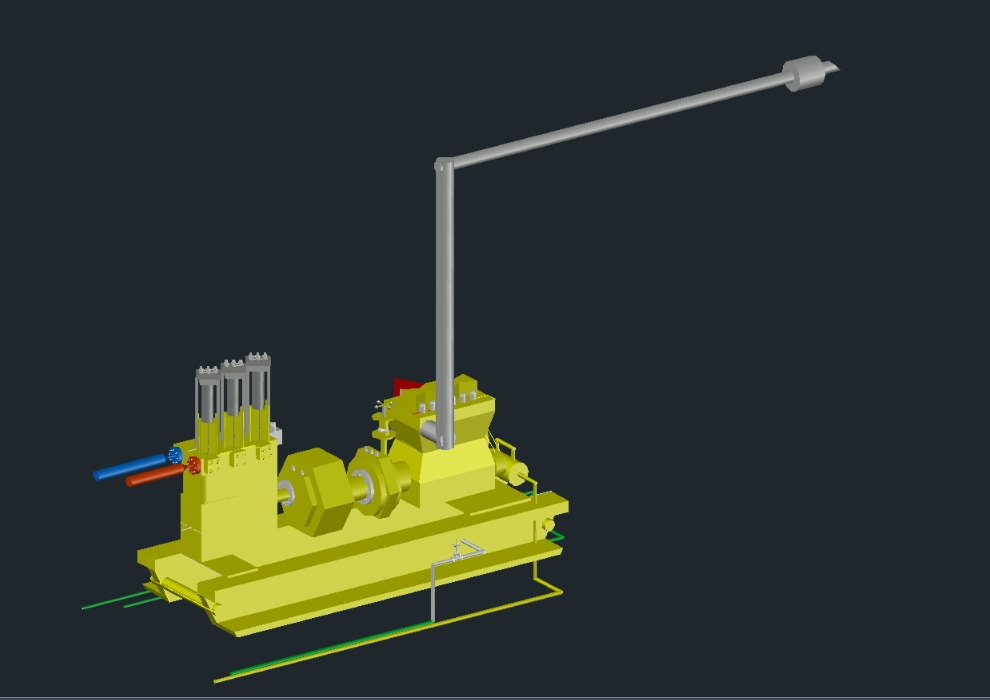 Pump for the hydrocarbons industry 3d