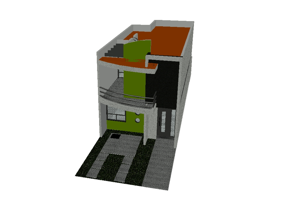 3D Einfamilienhaus.