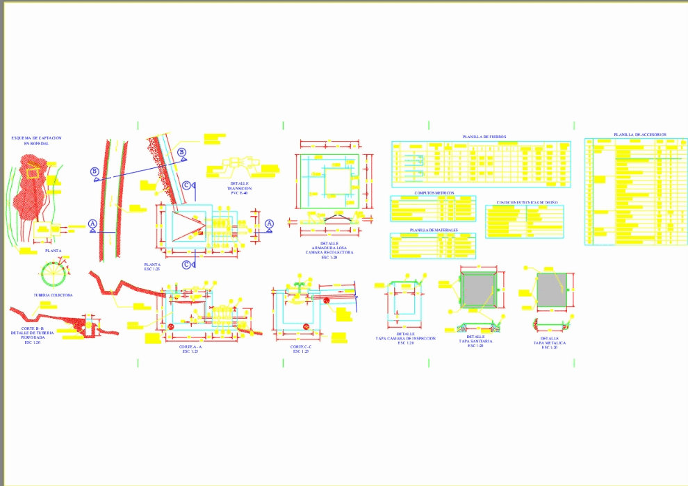 Captacion De Agua Bofedal En AutoCAD | Descargar CAD (162.14 KB ...