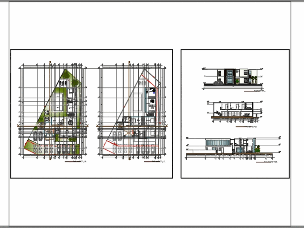 Casa residencial en AutoCAD | Descargar CAD gratis (1005.92 KB) | Bibliocad