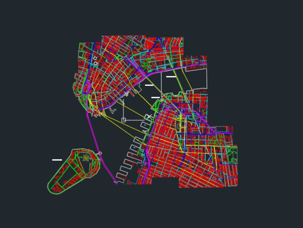 Distrito financiero y muy poco de mapa de Brooklyn